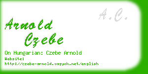 arnold czebe business card